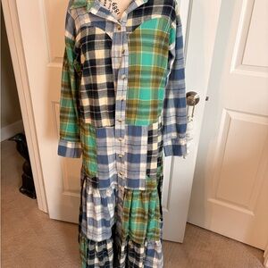 Spell High Tide Flannel Maxi Dress Sold Out in XS - NWOT